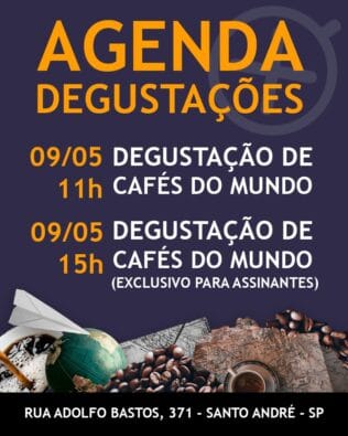 Degustação de cafés do mundo
